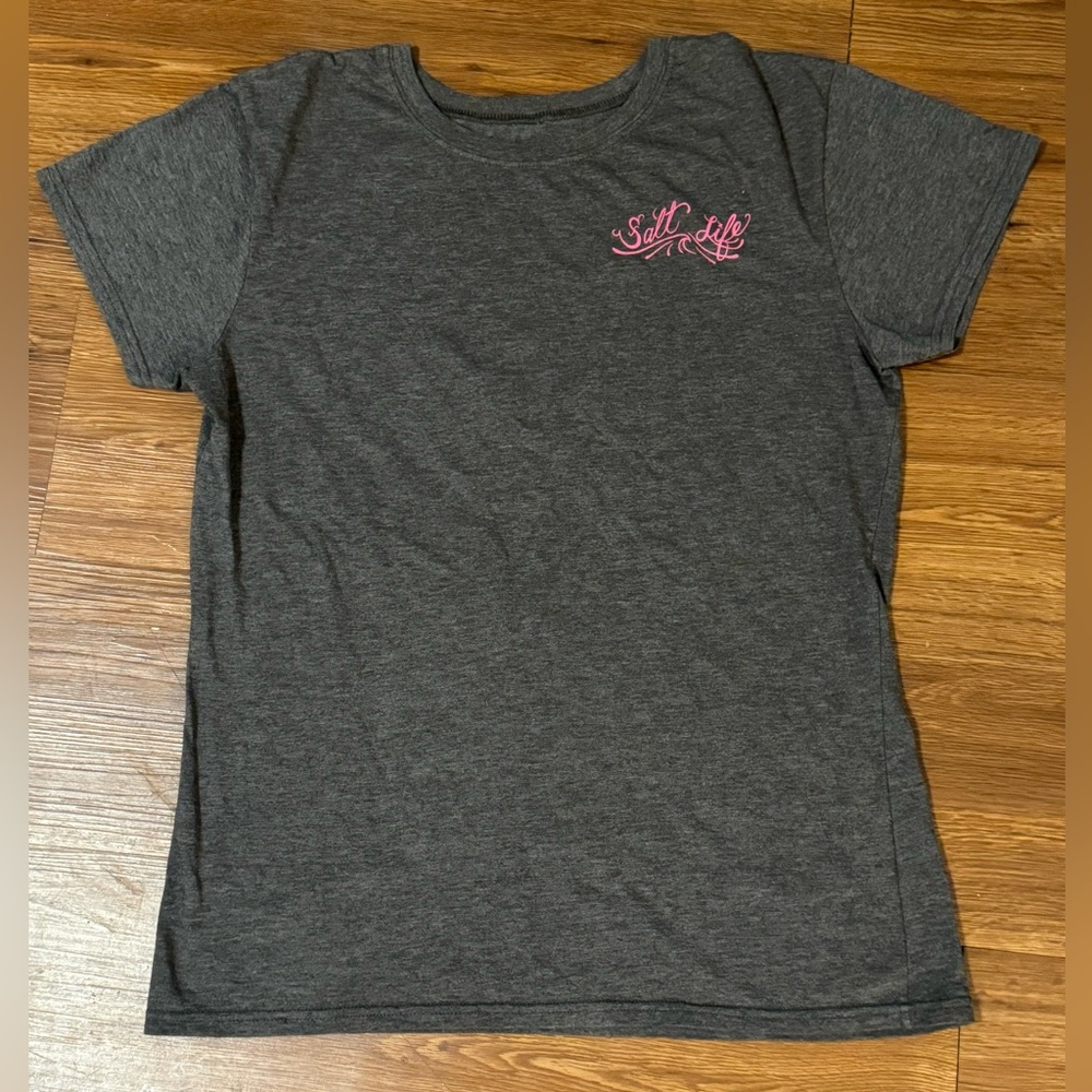 Salt Life CHARCOAL HEATHER "SEAHORSE DAZE"  S/S T-SHIRT WOMEN'S JUNIORS XL